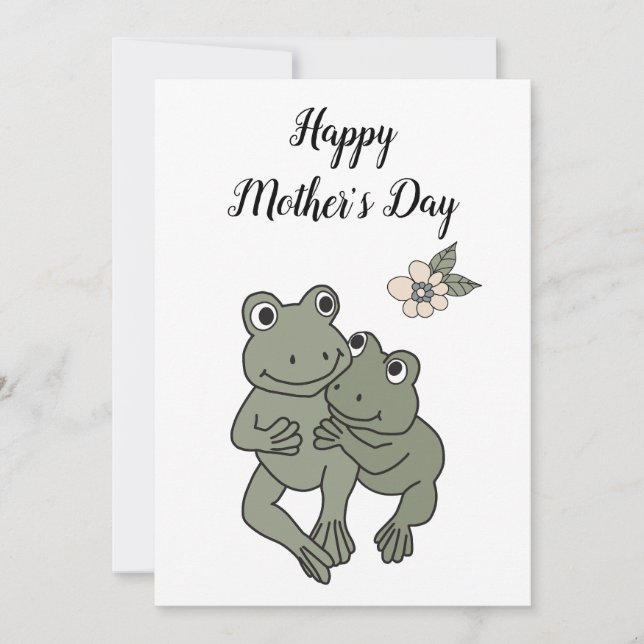 Mother's Day Card Mama Frog and baby (Front)