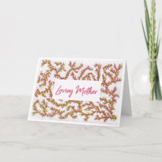 Mothers Day Card Orange and Yellow Vine