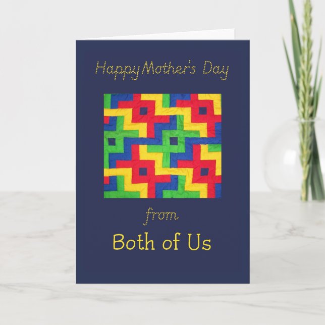 Mother's Day Card  - Patchwork Quilt (Front)