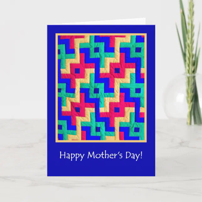 Mothers Day Card Patchwork Quilt Zazzle