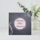 Mother's Day Card - Rond Rose s/ Painting Black (Standing Front)