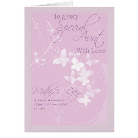 Mother's Day Card, Special Aunt Card
