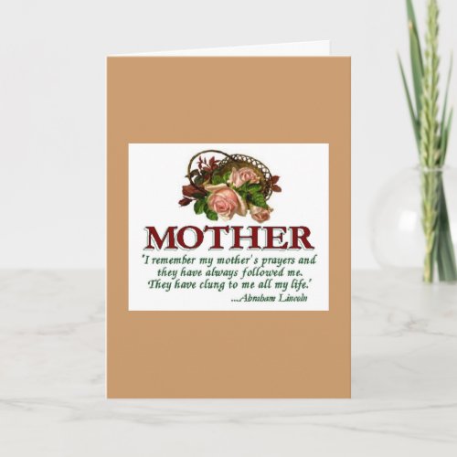 Mothers Day Card Vintage Rose Basket