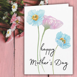 MOTHERs day card watercolor simple elegant