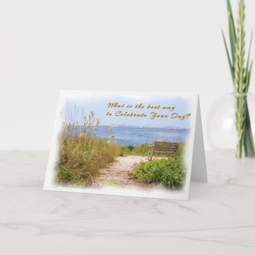 Mothers Day Card with Beach Scenic