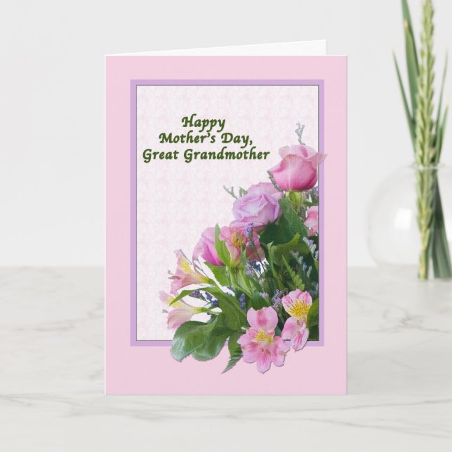 Mother's Day Card with Floral Bouquet (Front)