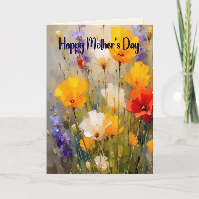Mother's Day Card with Flowers (Front)