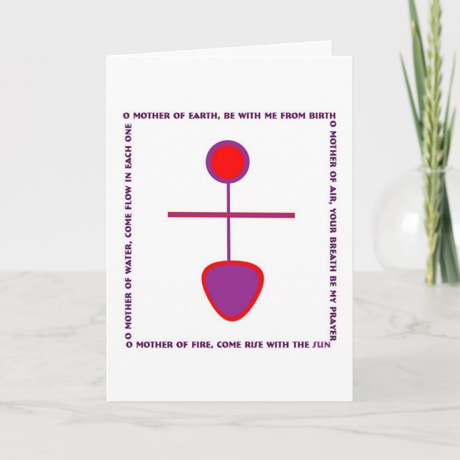 Mother's Day Card with Goddess Glyph (Front)