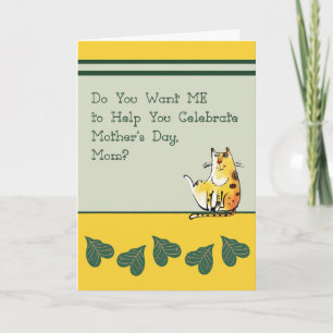 Mother's Day Card with Humorous Cat