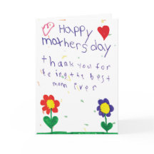 Mother's Day Card With Kids Art