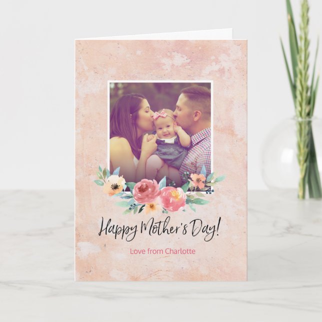Mothers Day Card with personalized photo (Front)