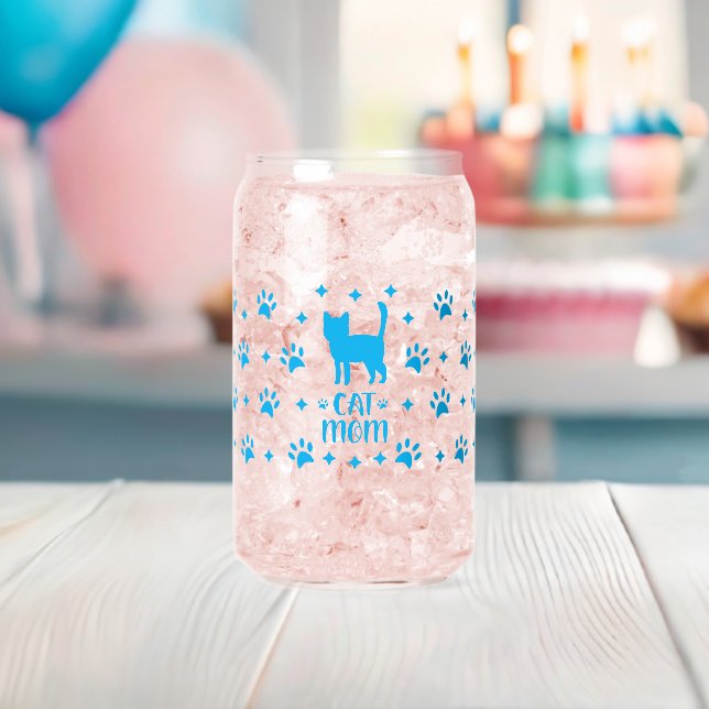 Mothers Day Cat Mom Can Glass (Insitu (Baby Shower))