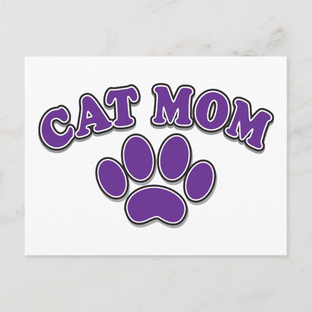 Mother's Day Cat Mom Postcard (Front)
