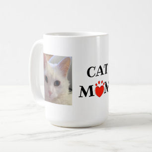 Mother's Day Cat Mom Quote Personalized Photo Coffee Mug