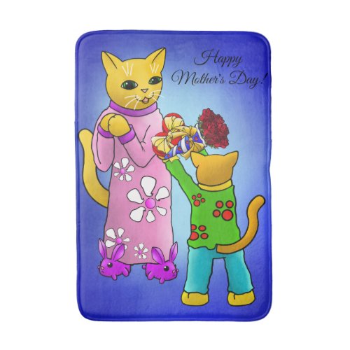 Mothers Day Cats Bath Mat