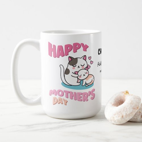 Mothers Day cats kawaii style custom Coffee Mug