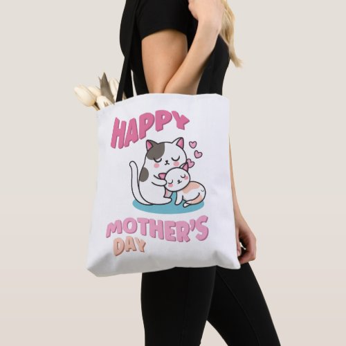 Mothers Day cats kawaii style Tote Bag