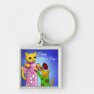 Mother's Day Cats Keychain