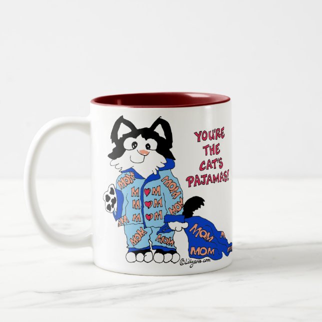 Mother's Day Cat's Pajamas Fun Kitty Mug (Left)