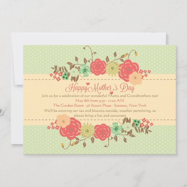 Mother's Day Celebration Invitation (Front)