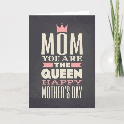 Mothers Day Chalkboard Style Text Design Card