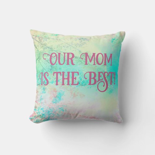 Mothers Day Cherry Blossom Throw Pillow