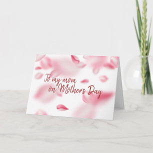 Mother's Day Cherry Blossoms Watercolor Card
