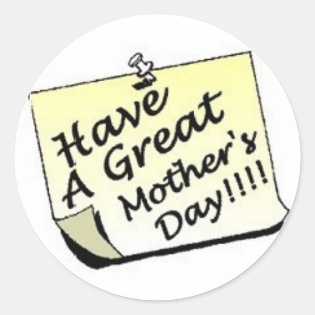 Mother's Day Classic Round Sticker (Front)