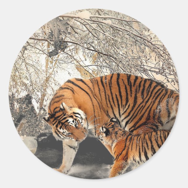 Mother's day  classic round sticker (Front)