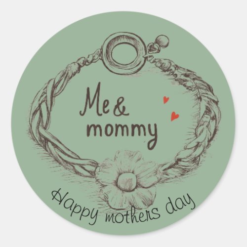 Mothers day  classic round sticker