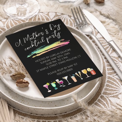 Mothers Day Cocktail Party Invitations 