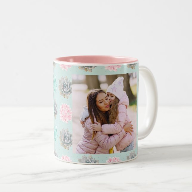 Mother's Day Coffee Mug, Customizable Two-Tone Coffee Mug (Front Right)