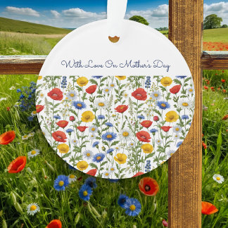 Mother's Day Colorful Wildflowers Personalized Ornament