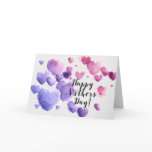 Mother's Day - Contemporary Watercolor Hearts Card Mother's Day - Contemporary Watercolor Hearts Card