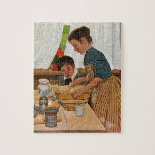 Mothers Day Cooking with Mom Jigsaw Puzzle