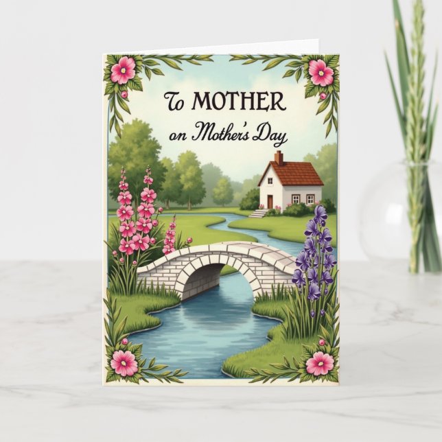 Mothers Day Cottage Scene Card (Front)