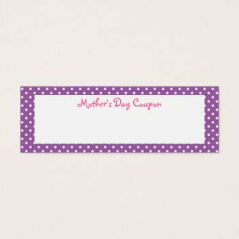 Mother's Day Coupons by KaleenaRae at Zazzle