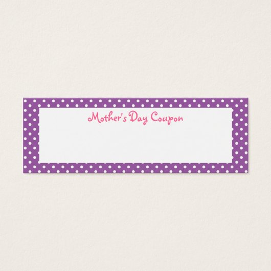 Mother's Day Coupons (Front)