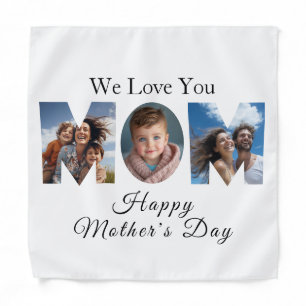 Mothers Day Custom 3 Photo Collage Bandana