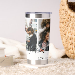 Mothers Day Custom 4 Photos Collage Best Mom Ever Insulated Tumbler