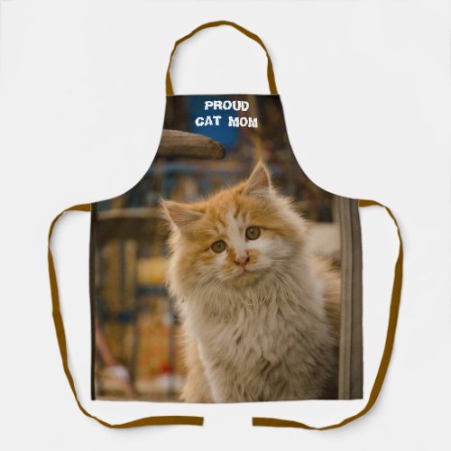 Mothers Day Custom Cat Photo All Over Print Apron