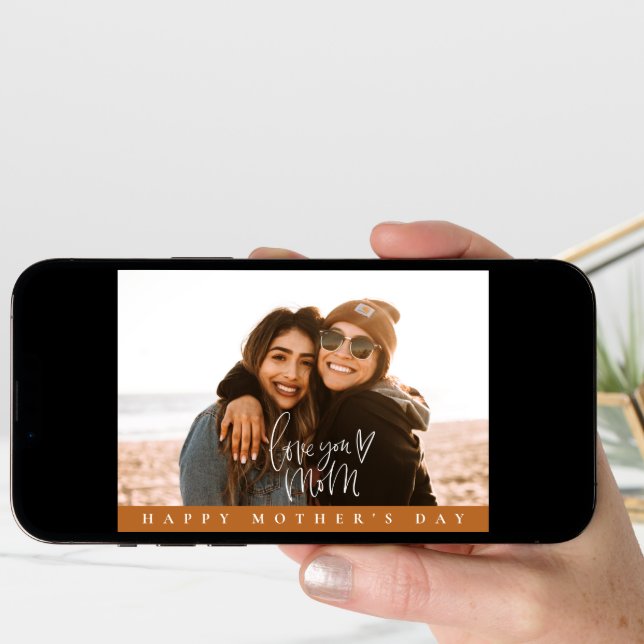 Mother's Day Custom Photo Folded Greeting Card (Front Digital)