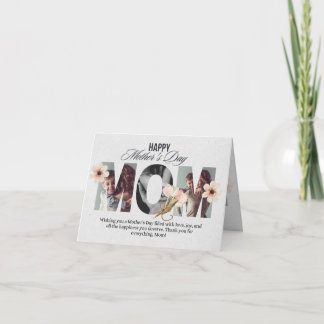 Mother's Day Custom Photo Folded Greeting Card