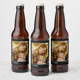 Mothers Day, Custom Photo – Personalized Beer Bottle Label