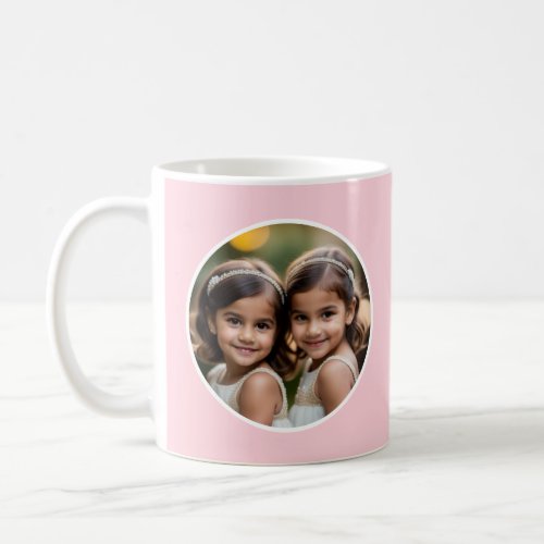 Mothers Day Custom Words and Photo Pretty Pink Coffee Mug