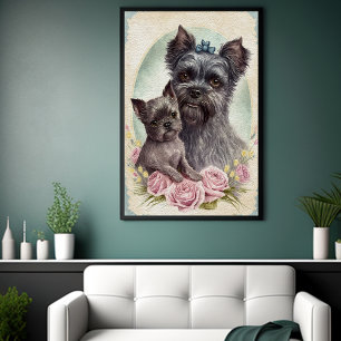 Mothers day Cute Affenpinscher Dog Mom Poster