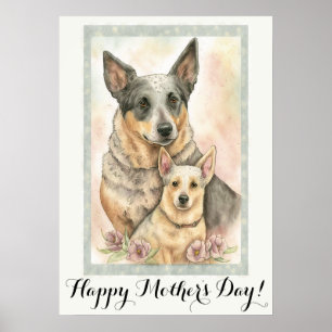 Mothers day Cute Australian Cattle Dog Mom Poster