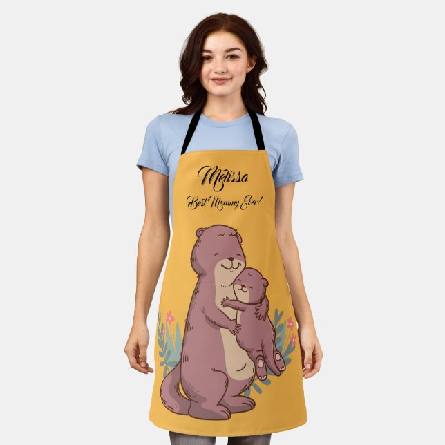 Mother's Day Cute Bears.  Apron (Worn)