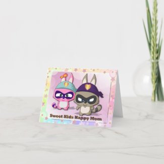 Mother's Day Cute Cartoon Character Greeting Card