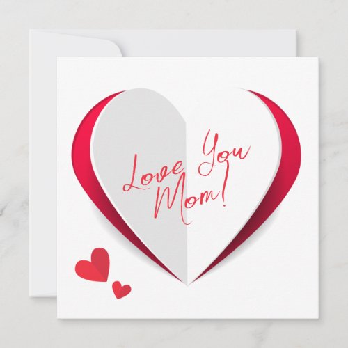 Mothers Day Cute Modern Funny Hearts Script Card